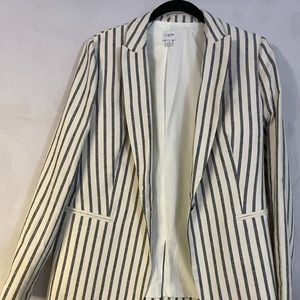 Striped Linen-Cotton Holland Blazer